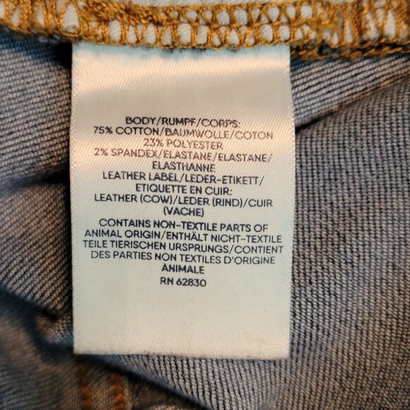 Lands End Jeans Women 12 Straight Crop Medium Dark Wash Soft Stretch Comfort - Picture 4 of 12